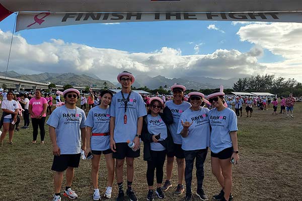 image of Raynor crewmembers at cancer walk